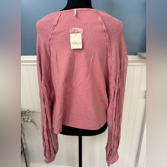 NWT Free People Kathy Tee ~ Rose Blush ~ Medium ~ NEW! - Picture 13 of 13